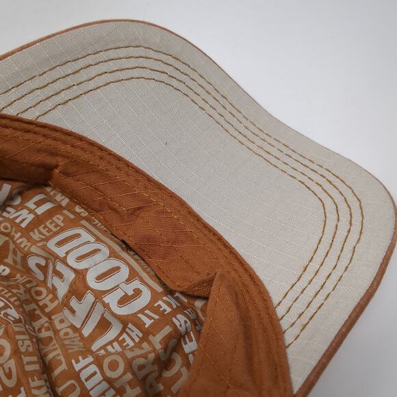 Champions Of Optimism Slideback Hat Brown One Size Solid Life Is Good - Picture 9 of 10